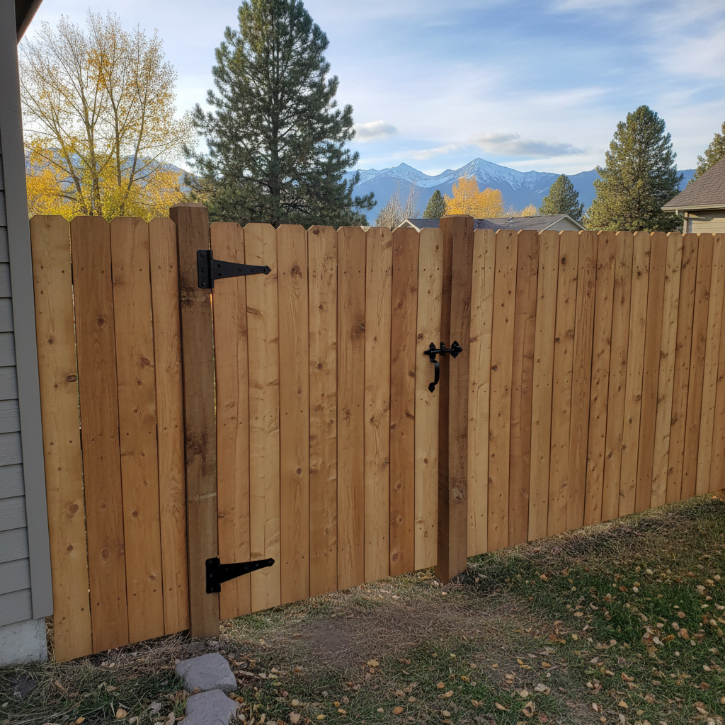 Completed gate installation work at a residential property in Missoula, MT
