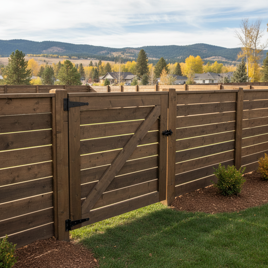 Completed gate installation work at a residential property in Missoula, MT