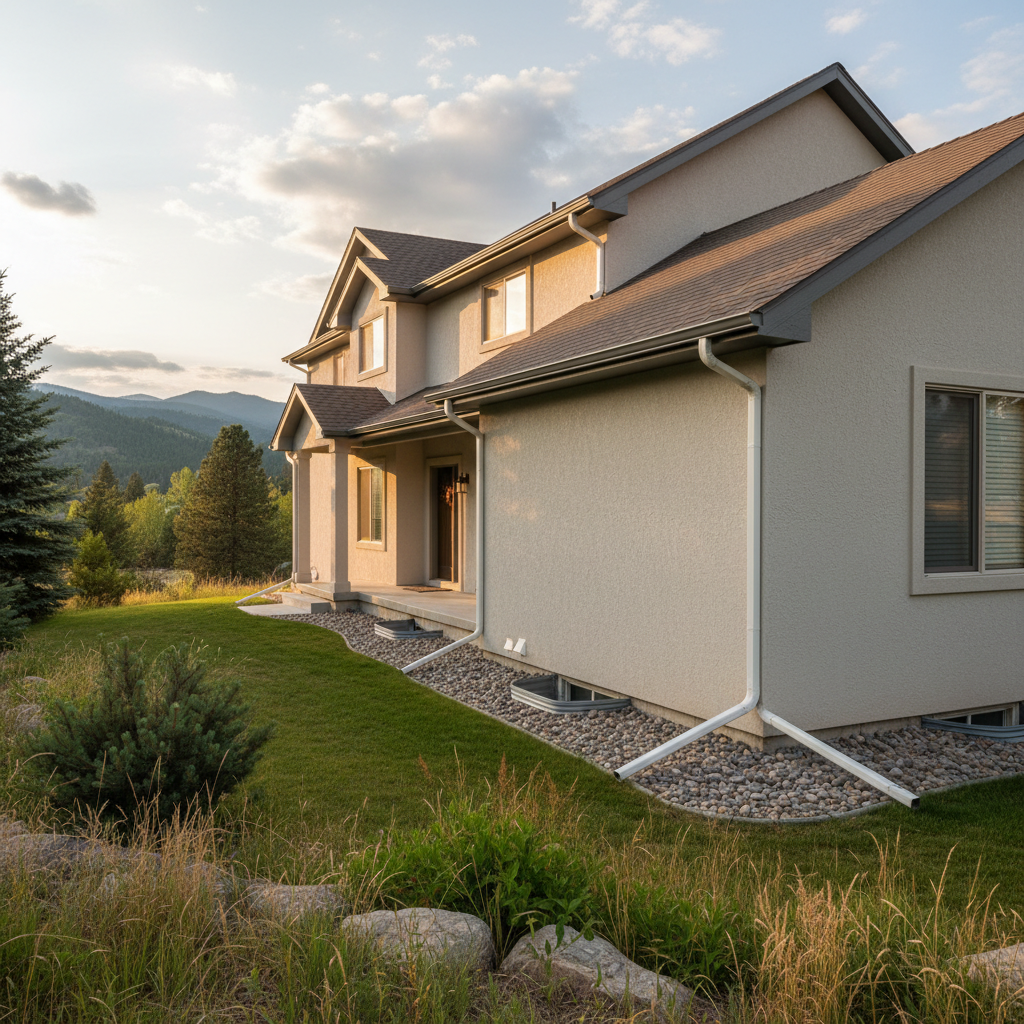 Completed seamless gutter installation work at a residential property in Missoula, MT