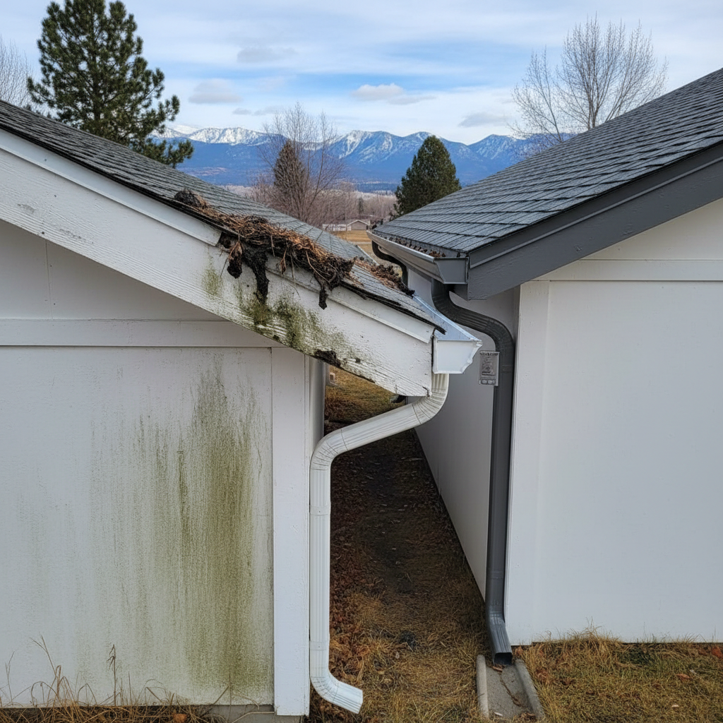 Completed gutter system inspection work at a residential property in Kalispell, MT