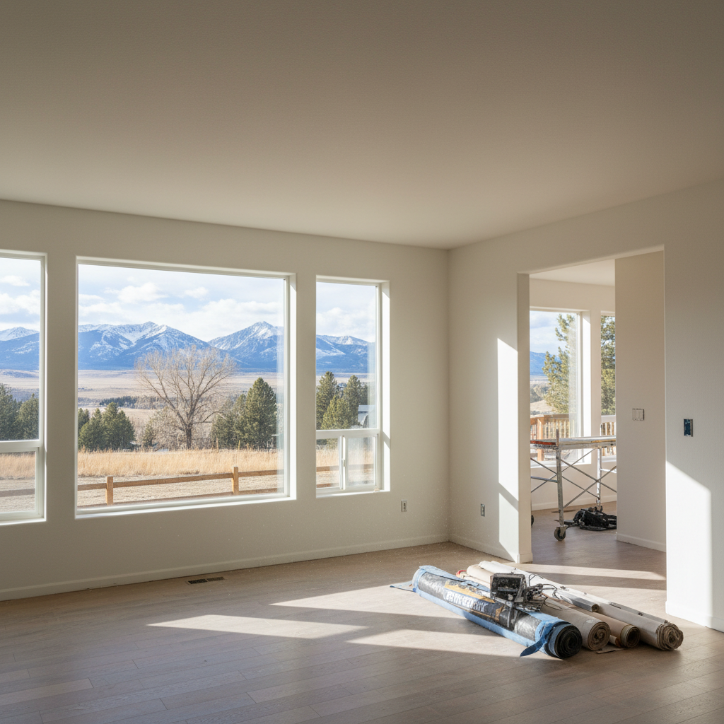 Completed wallpaper removal work at a residential property in Bozeman, MT