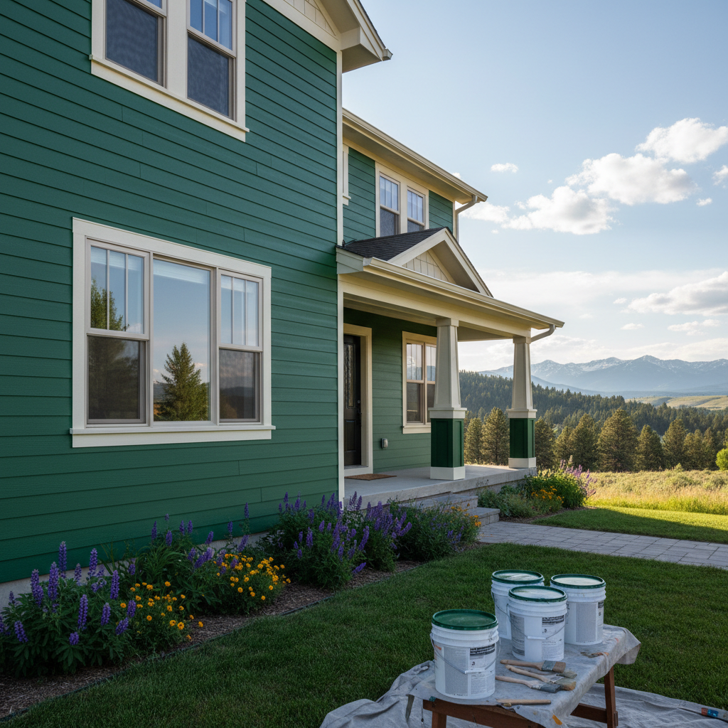 Completed commercial painting work at a residential property in Bozeman, MT