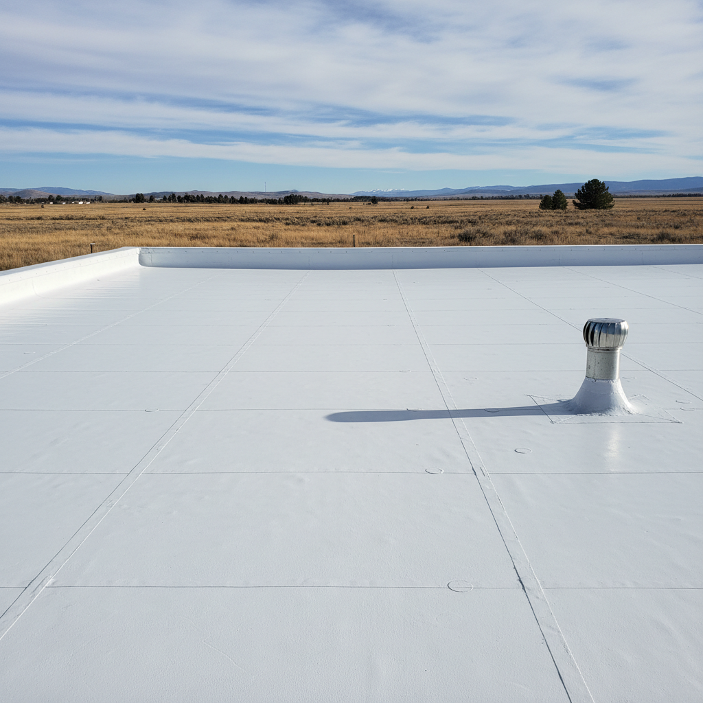 Completed commercial tpo roofing work at a residential property in Great Falls, MT