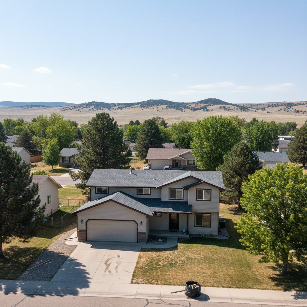 Completed roof replacement work at a residential property in Billings, MT