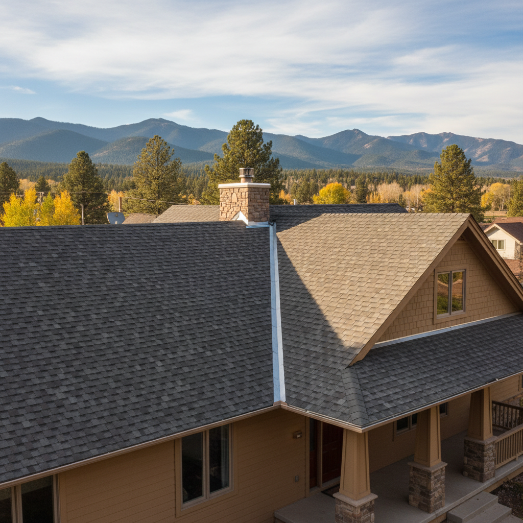 Completed roof repair work at a residential property in Missoula, MT