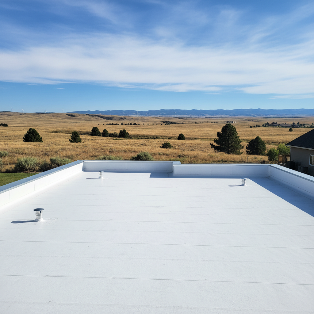 Completed commercial tpo roofing work at a residential property in Great Falls, MT