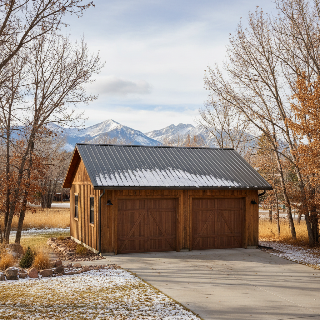 Completed garages work at a residential property in Billings, MT