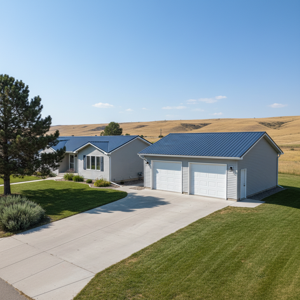 Completed garages work at a residential property in Billings, MT