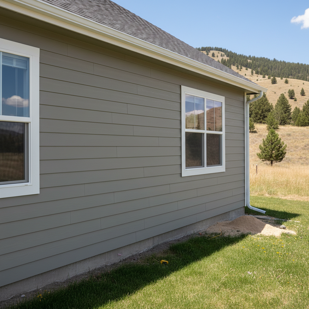 Completed cement siding work at a residential property in Missoula, MT