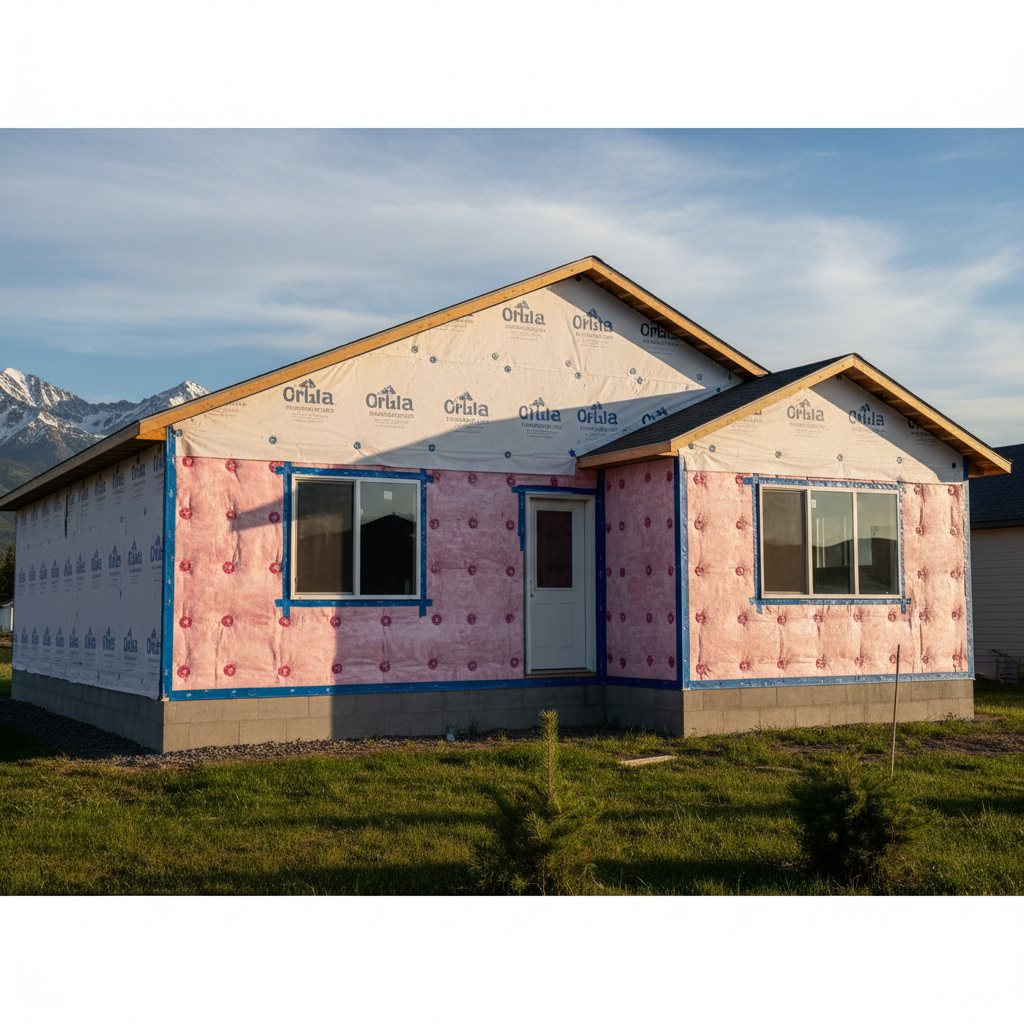 Completed insulation installation work at a residential property in Kalispell, MT