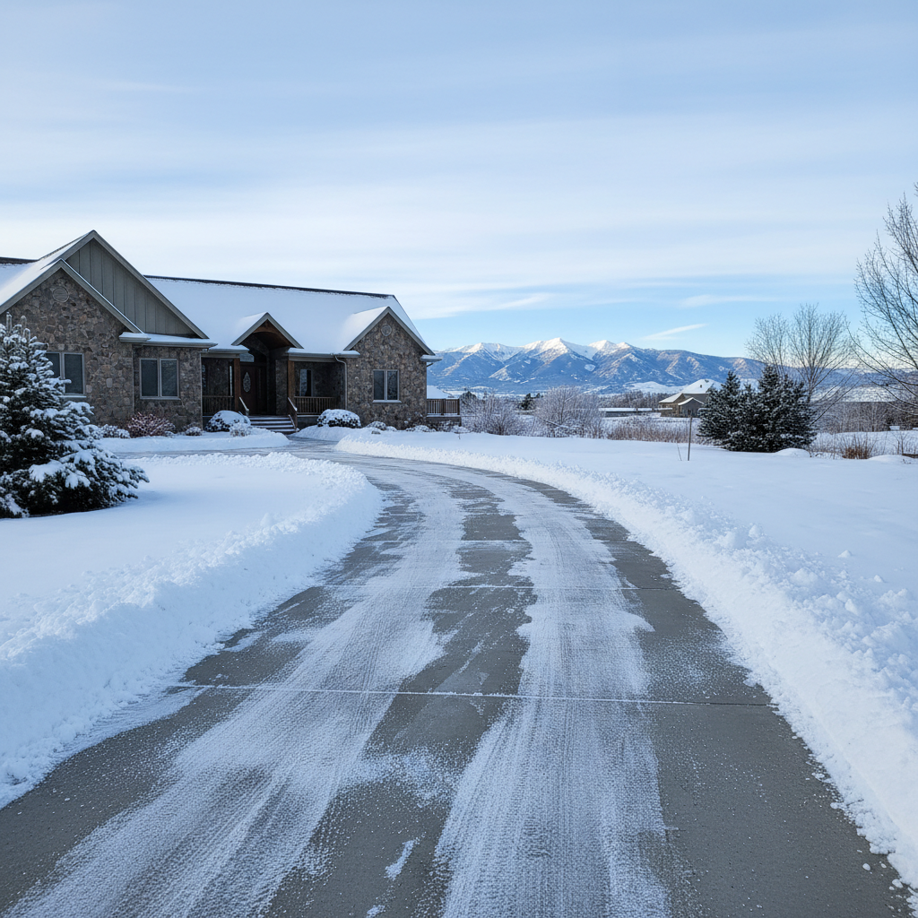 Completed salting and sanding work at a residential property in Helena, MT