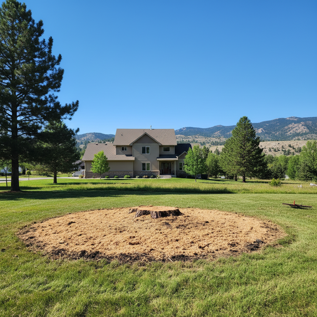 Completed stump grinding & removal work at a residential property in Helena, MT