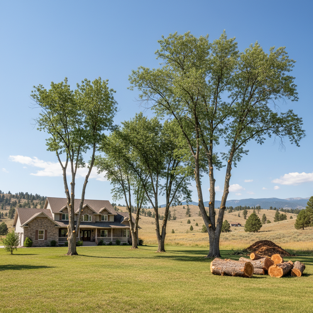 Completed tree health & care work at a residential property in Laurel, MT