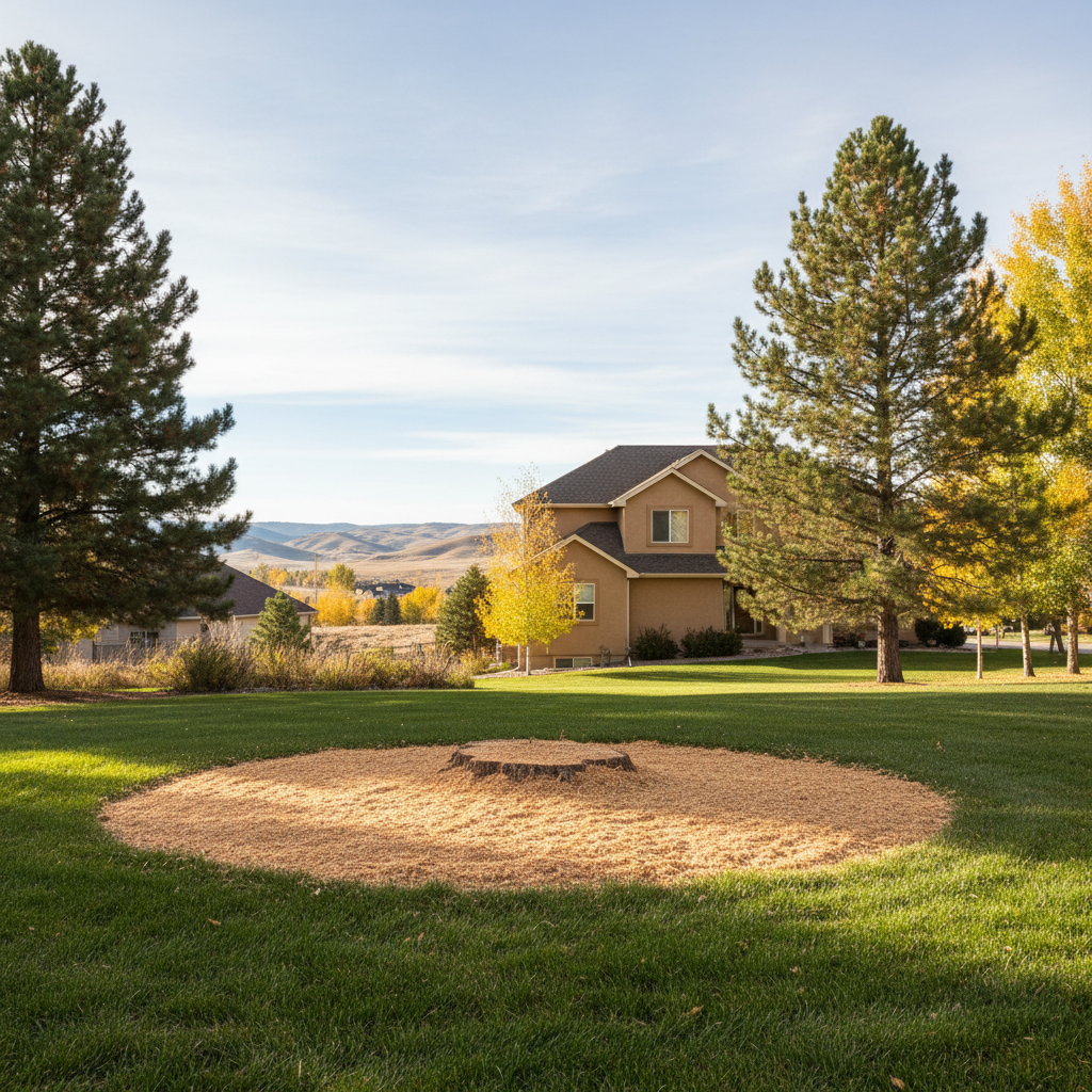 Completed emergency tree removal work at a residential property in Billings, MT
