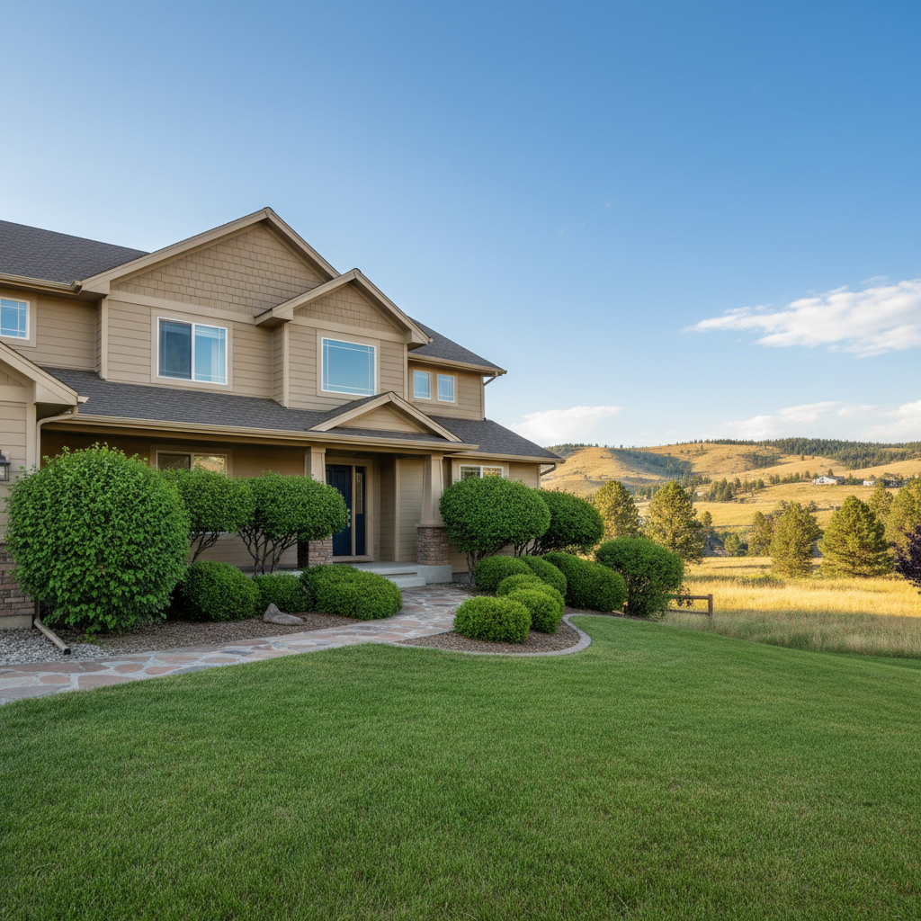 Completed shrub & bush trimming work at a residential property in Laurel, MT