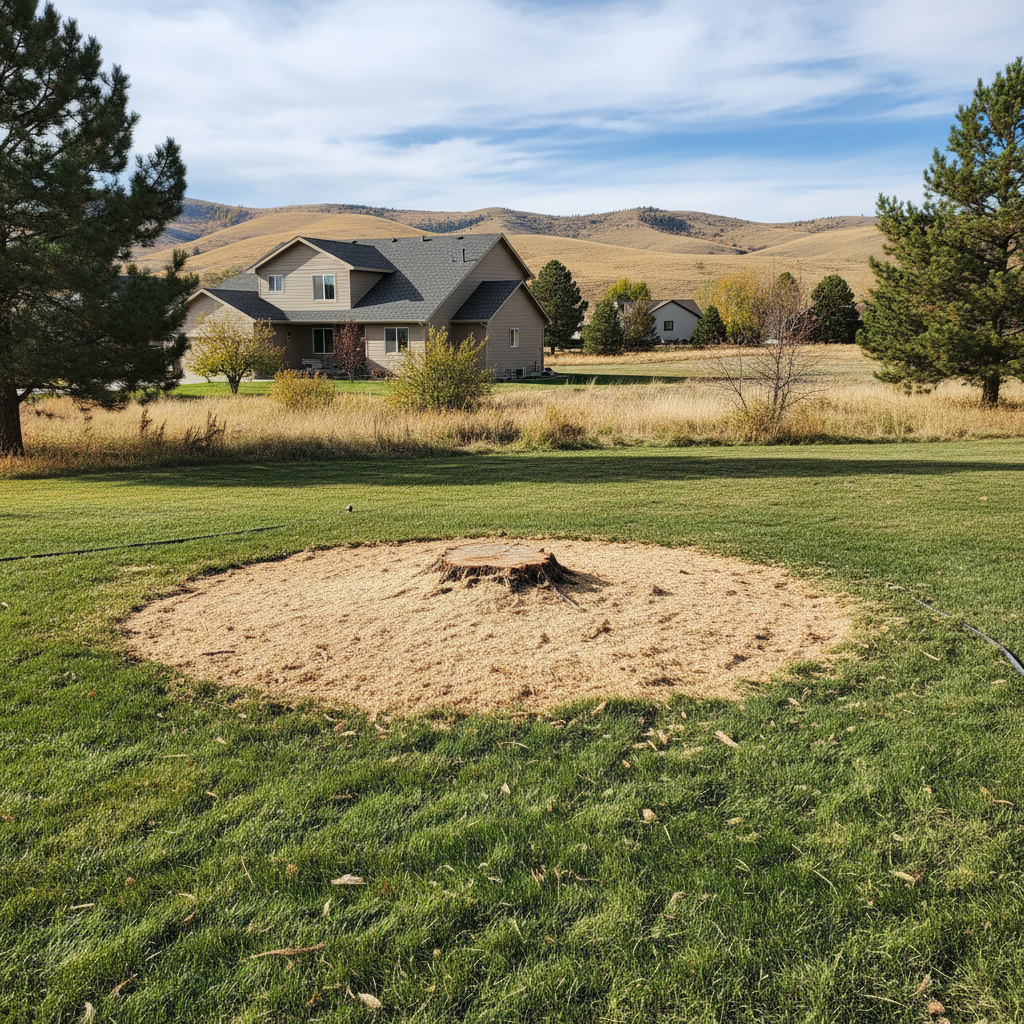 Completed stump grinding & removal work at a residential property in Billings, MT