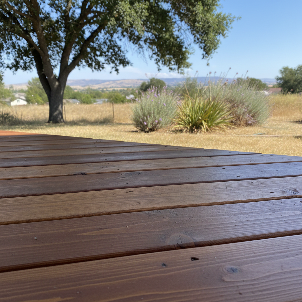Completed deck painting & staining work at a residential property in Clovis, CA