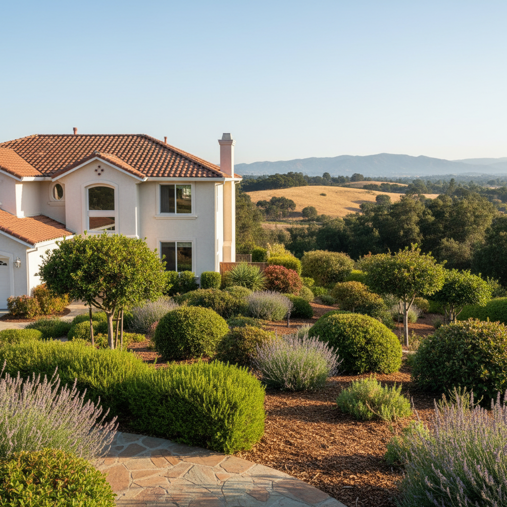Completed shrub & bush trimming work at a residential property in Fremont, CA