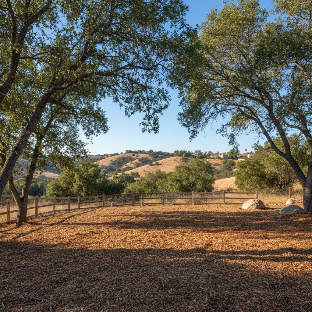 Completed land clearing work at a residential property in Aliso Viejo, CA