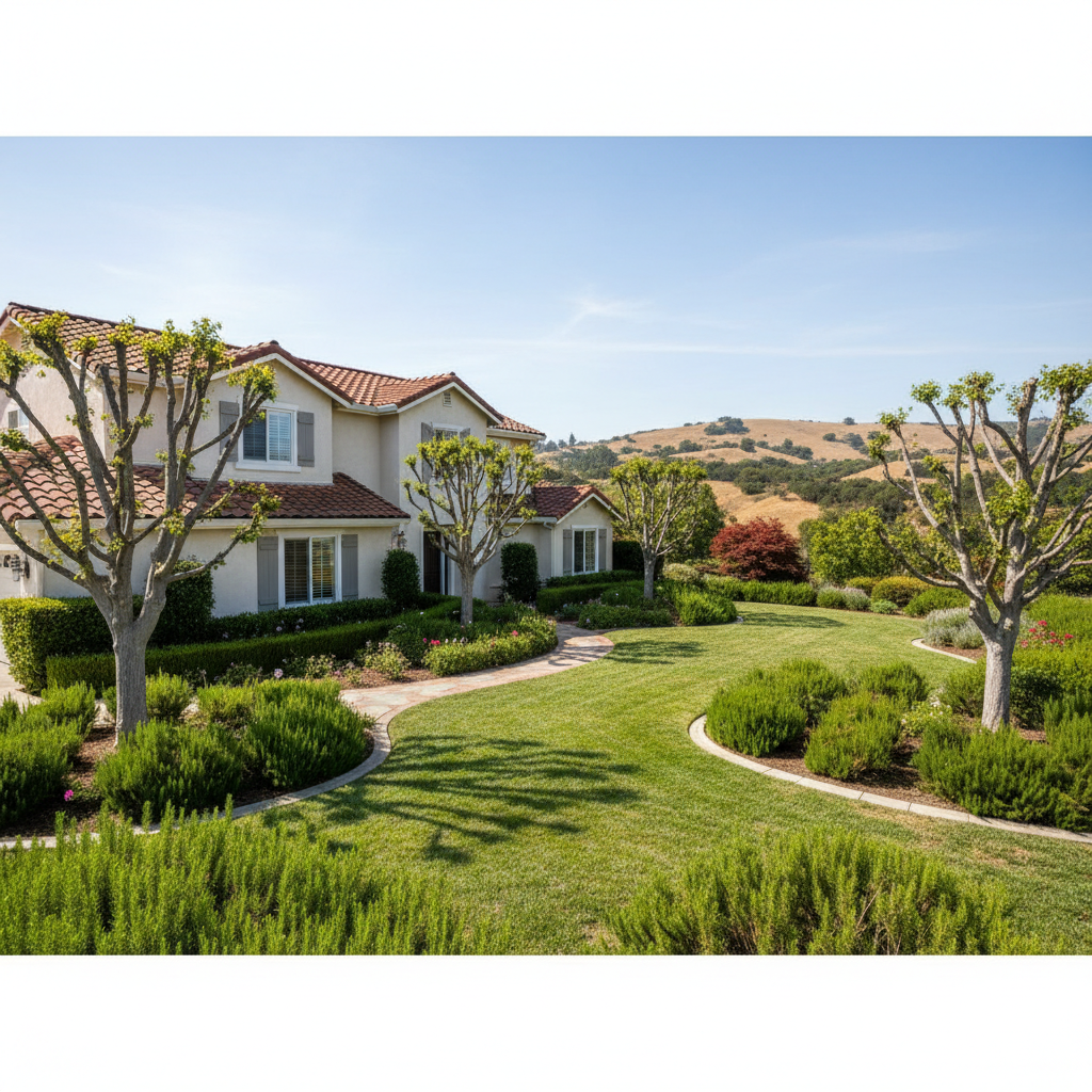 Completed shrub & bush trimming work at a residential property in Hayward, CA