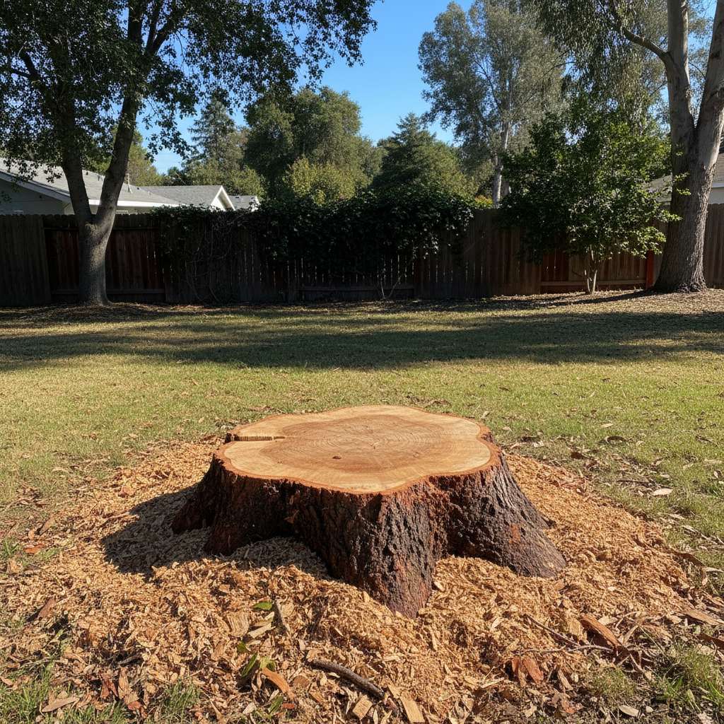 Completed emergency tree removal work at a residential property in Milpitas, CA