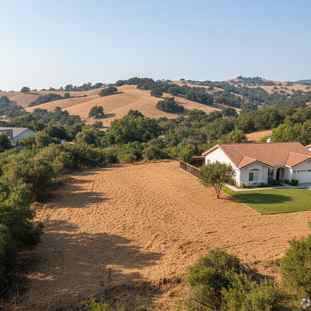 Completed lot clearing work at a residential property in Aliso Viejo, CA