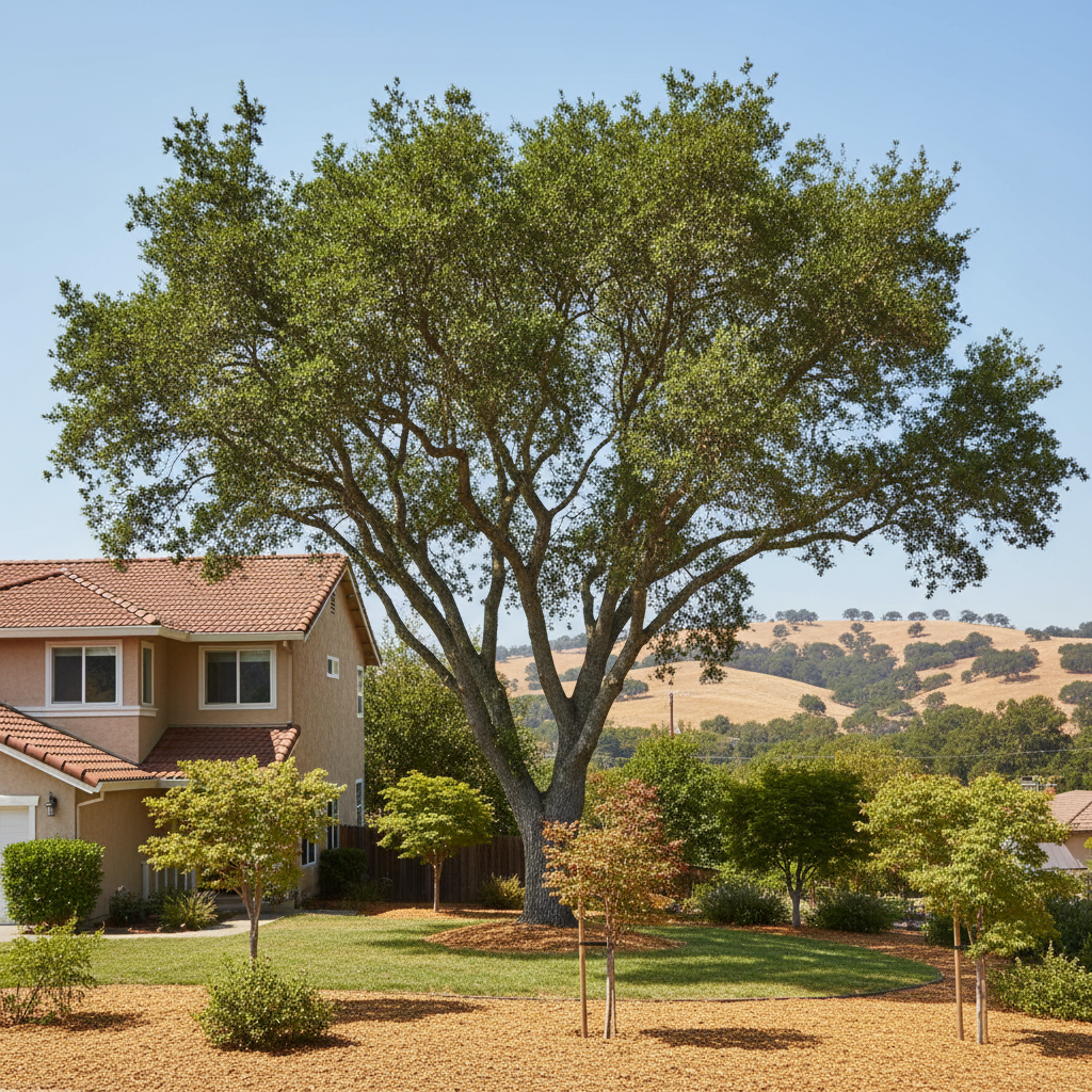 Completed tree health & care work at a residential property in Oakland, CA