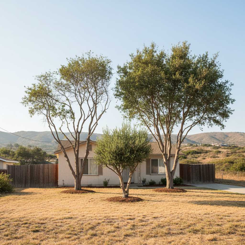 Completed tree health & care work at a residential property in Grover Beach, CA