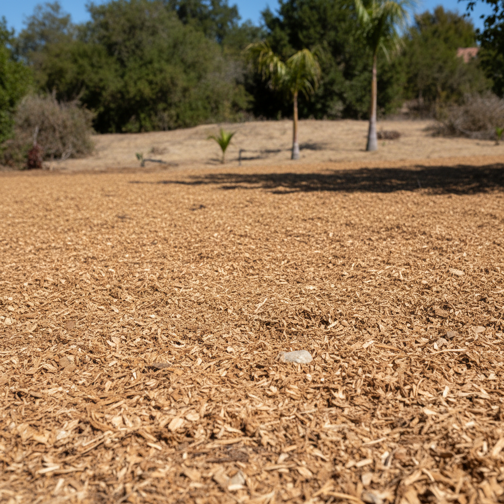 Completed land clearing work at a residential property in Aliso Viejo, CA