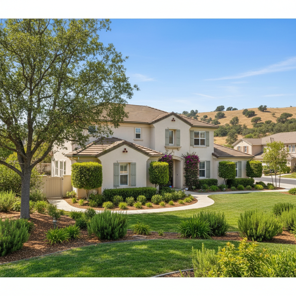 Completed shrub & bush trimming work at a residential property in Irvine, CA