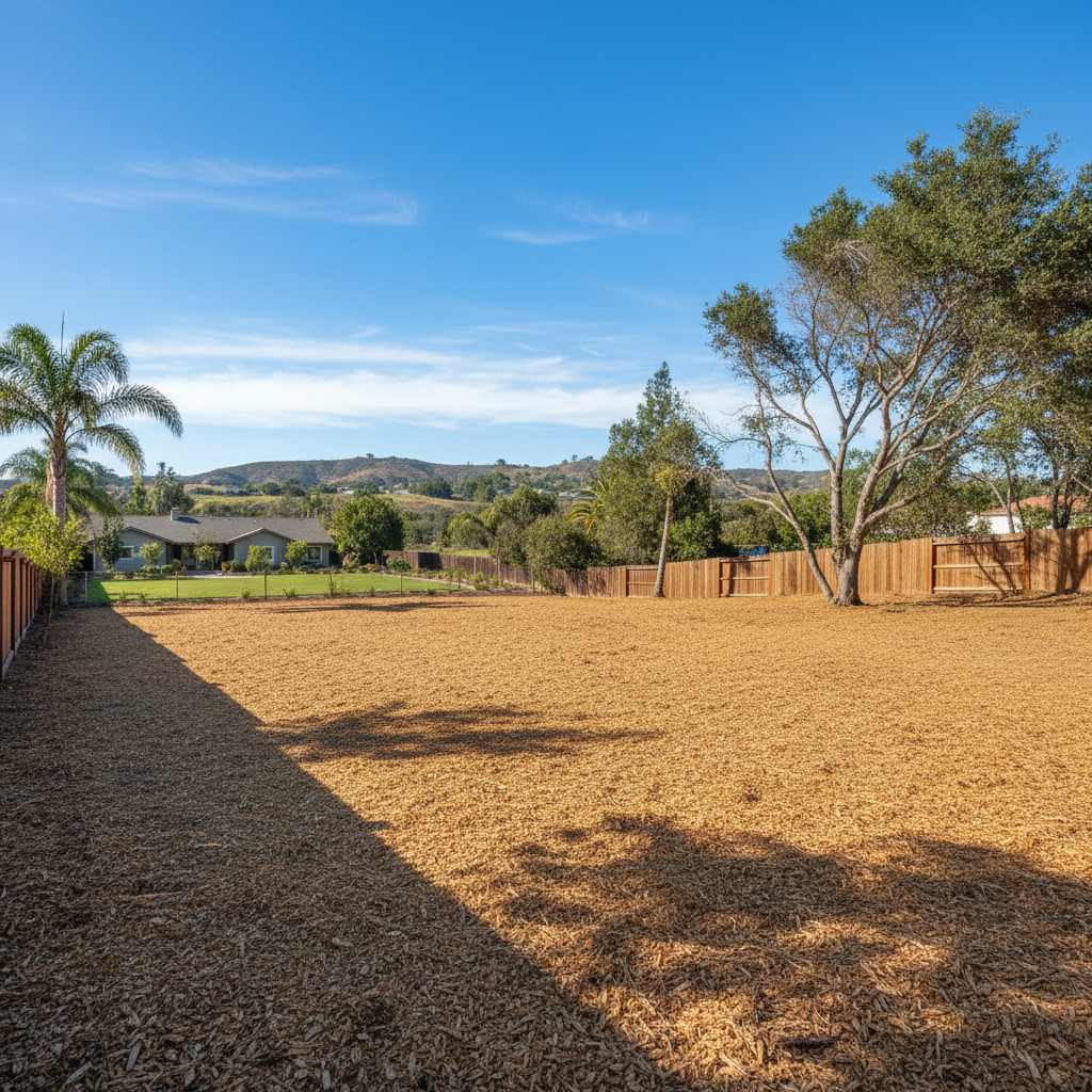 Completed lot clearing work at a residential property in Newport Beach, CA