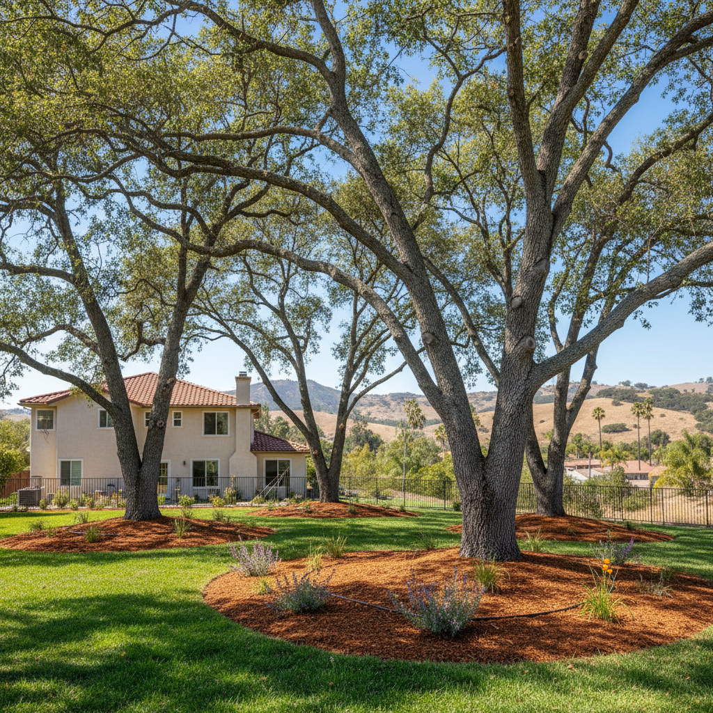 Completed tree health & care work at a residential property in Pasadena, CA