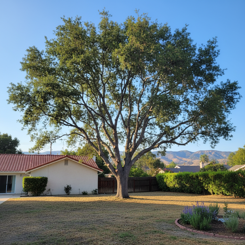 Completed tree pruning work at a residential property in Hawthorne, CA