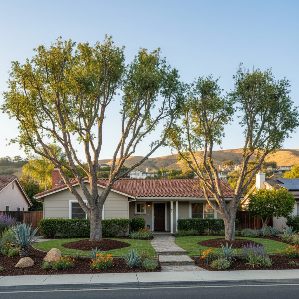 Completed tree health & care work at a residential property in Irvine, CA
