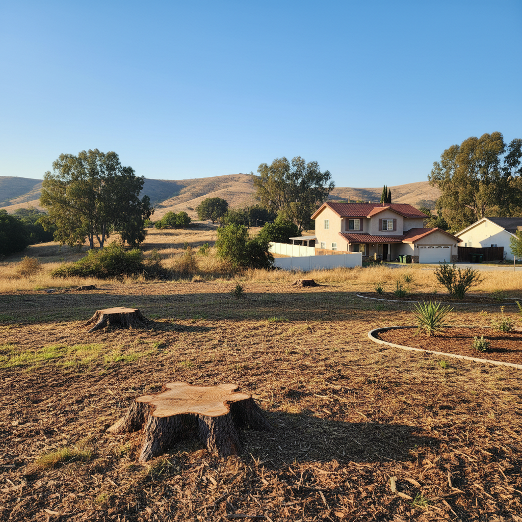 Completed land clearing work at a residential property in National City, CA