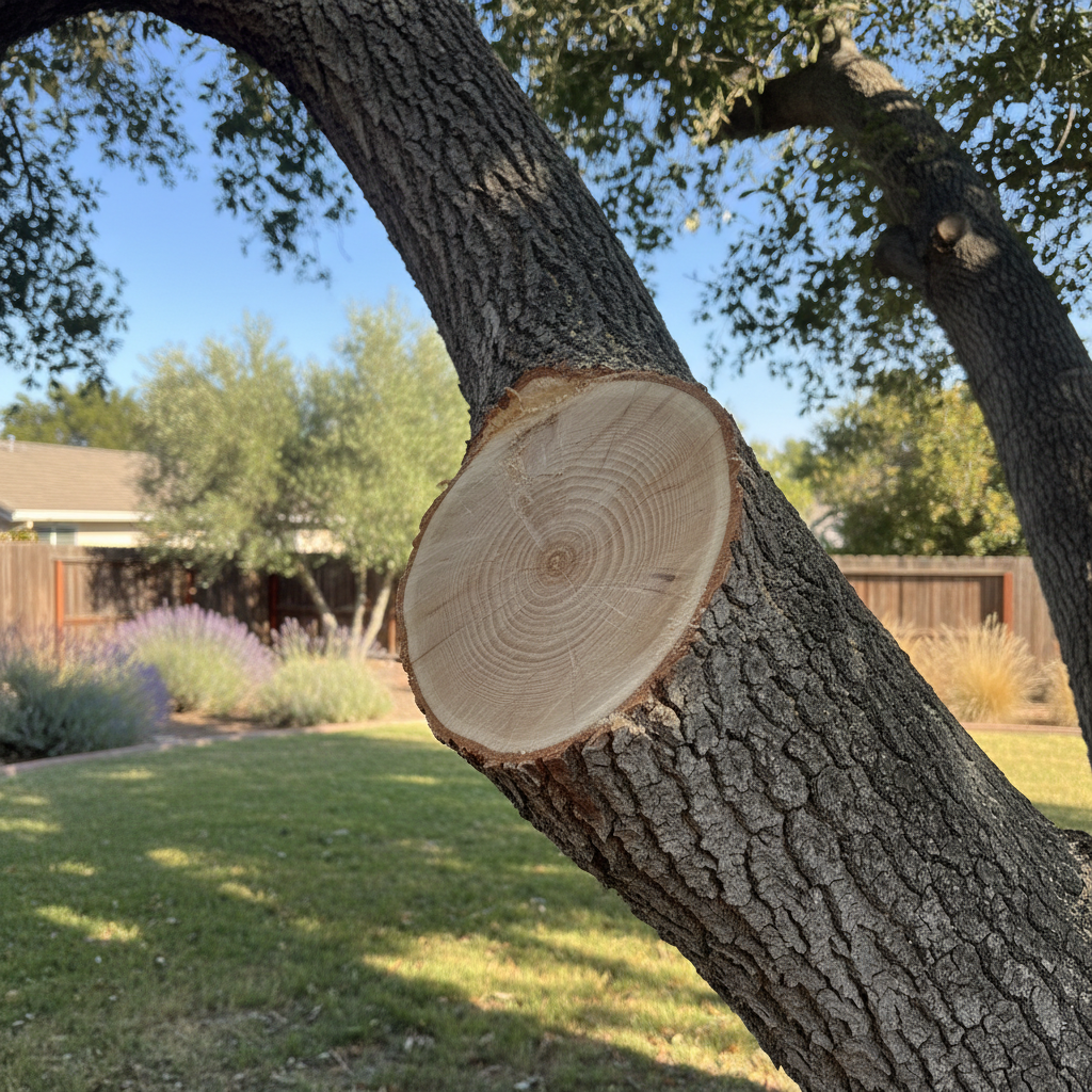 Completed tree pruning work at a residential property in Davis, CA