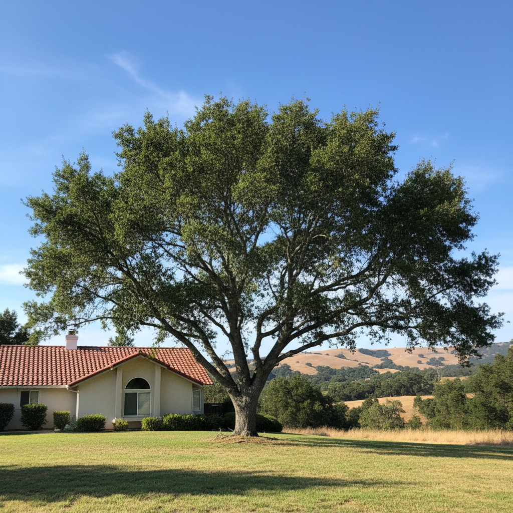 Completed tree trimming work at a residential property in Napa, CA