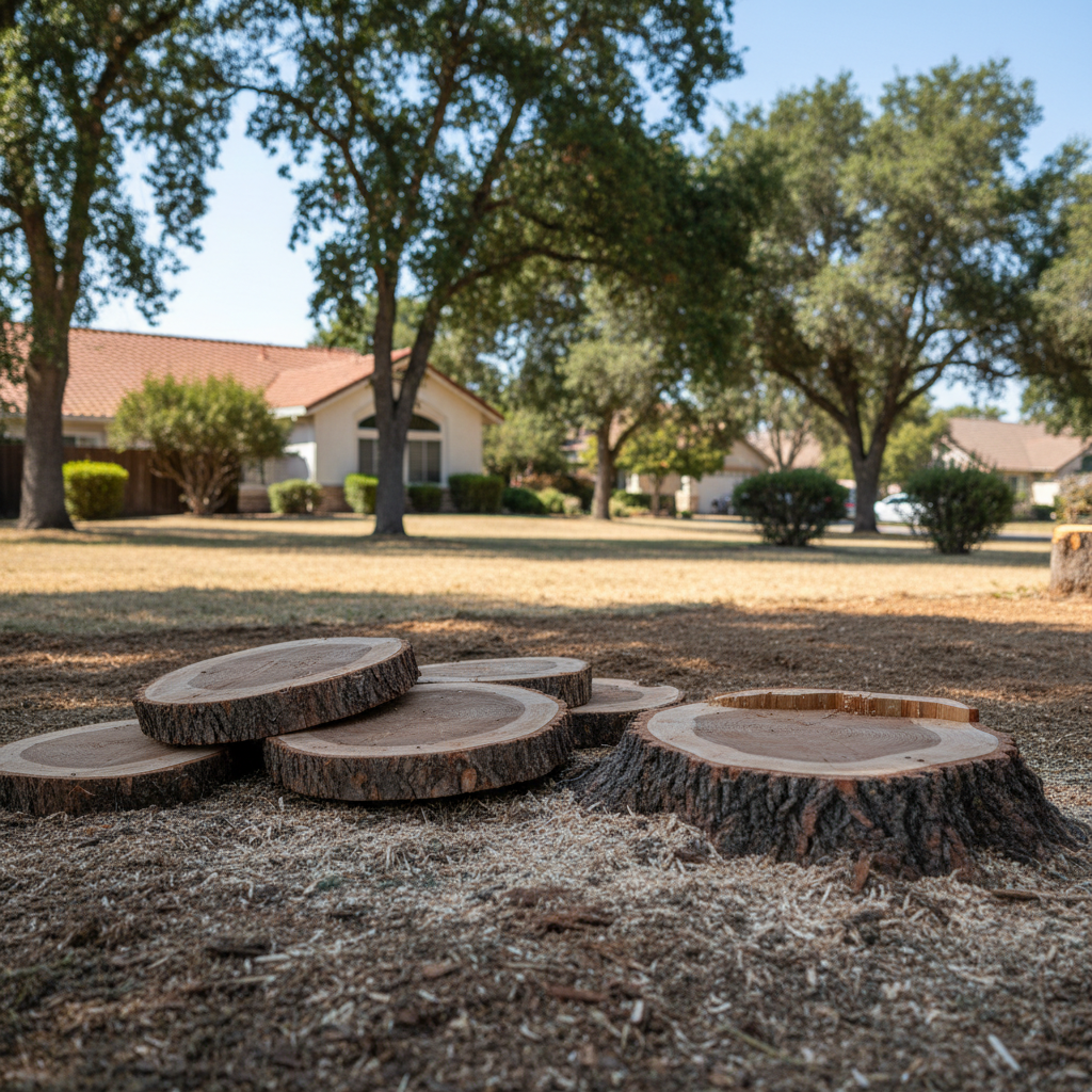 Completed tree removal work at a residential property in Fairfield, CA