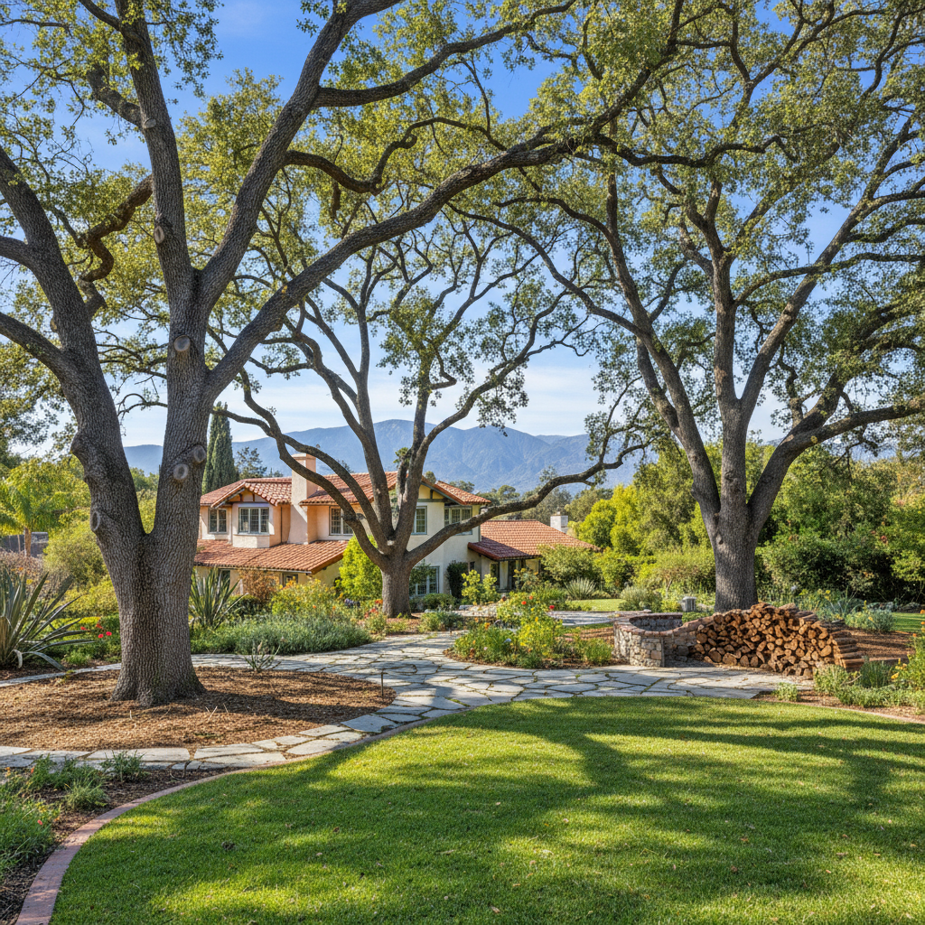 Completed tree health & care work at a residential property in Pasadena, CA