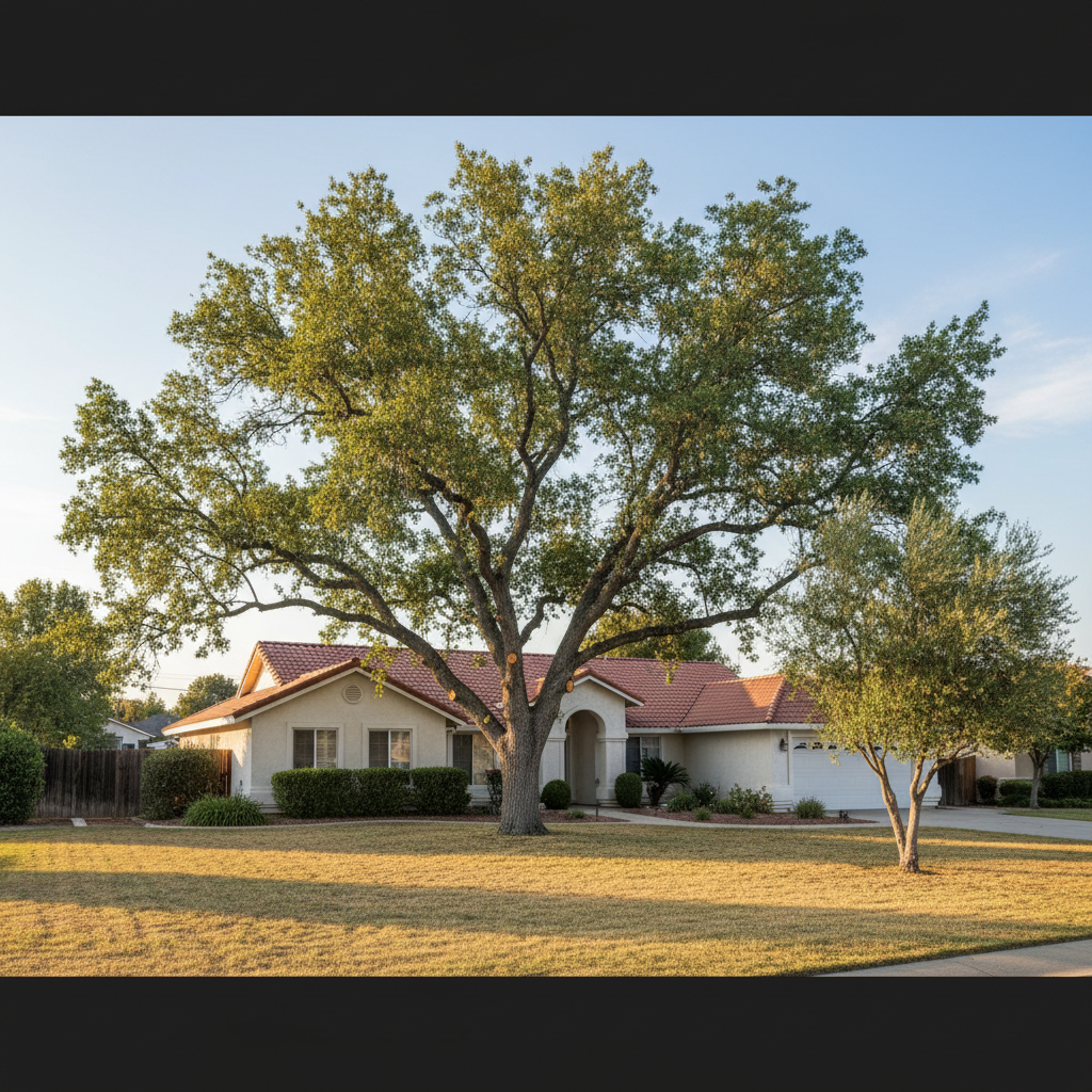 Completed tree pruning work at a residential property in Davis, CA