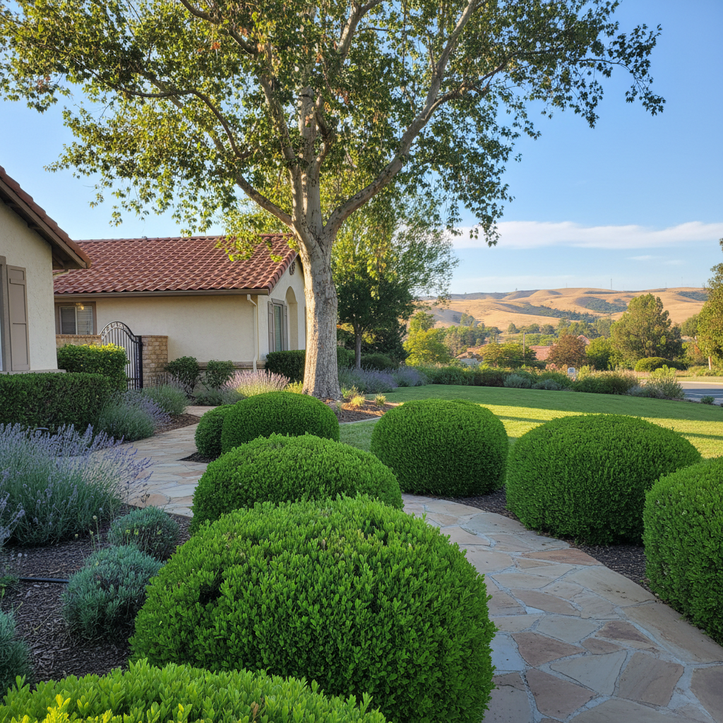 Completed shrub & bush trimming work at a residential property in Atwater, CA