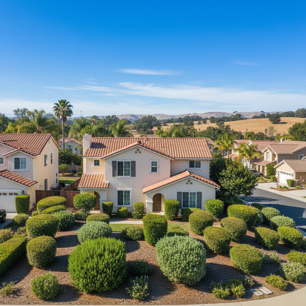 Completed shrub & bush trimming work at a residential property in Camarillo, CA