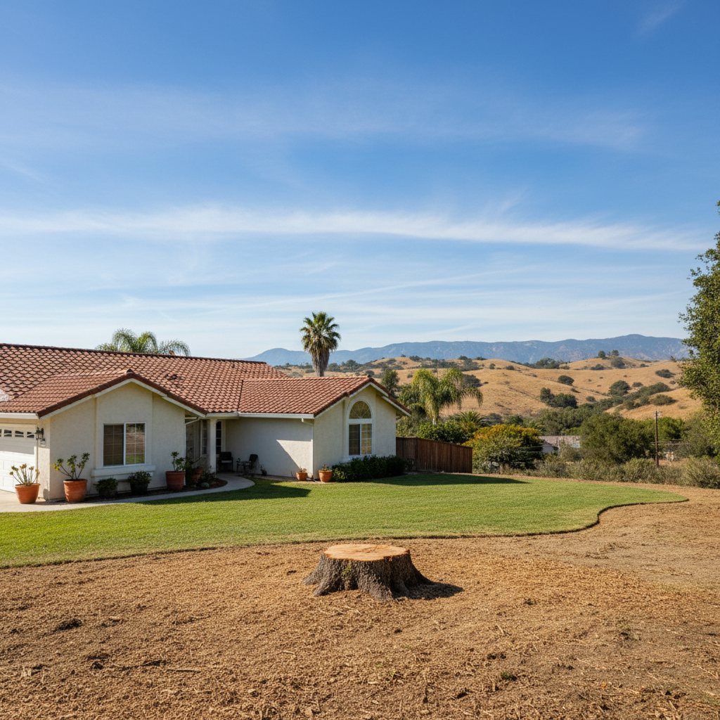 Completed emergency tree removal work at a residential property in Camarillo, CA