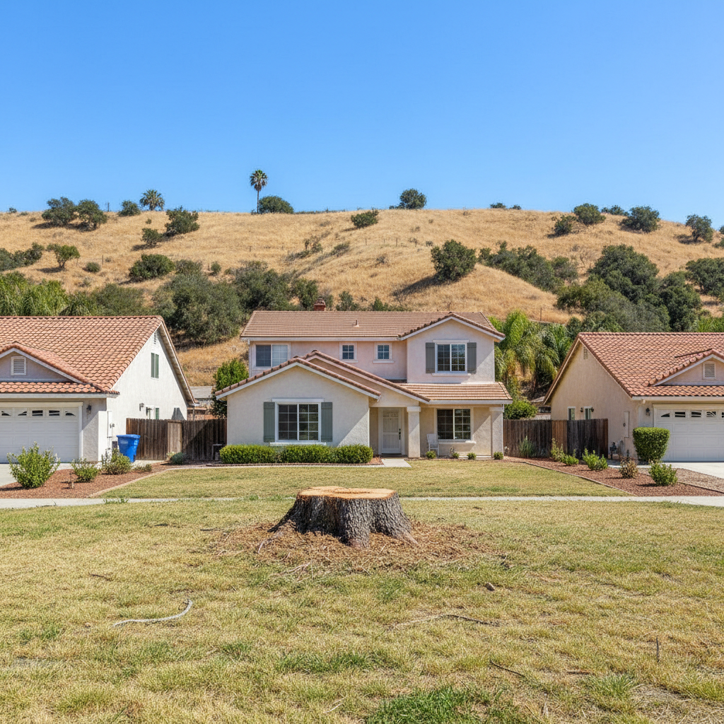 Completed emergency tree removal work at a residential property in Camarillo, CA