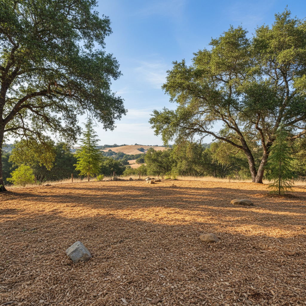 Completed land clearing work at a residential property in Napa, CA