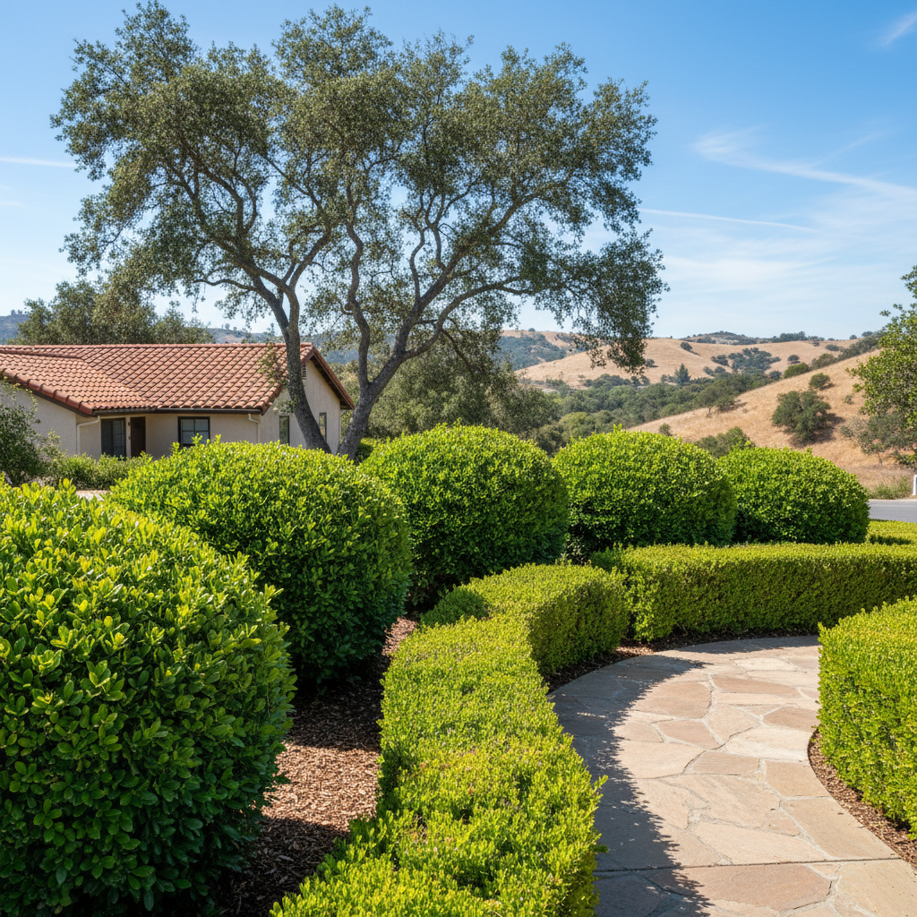 Completed shrub & bush trimming work at a residential property in Camarillo, CA