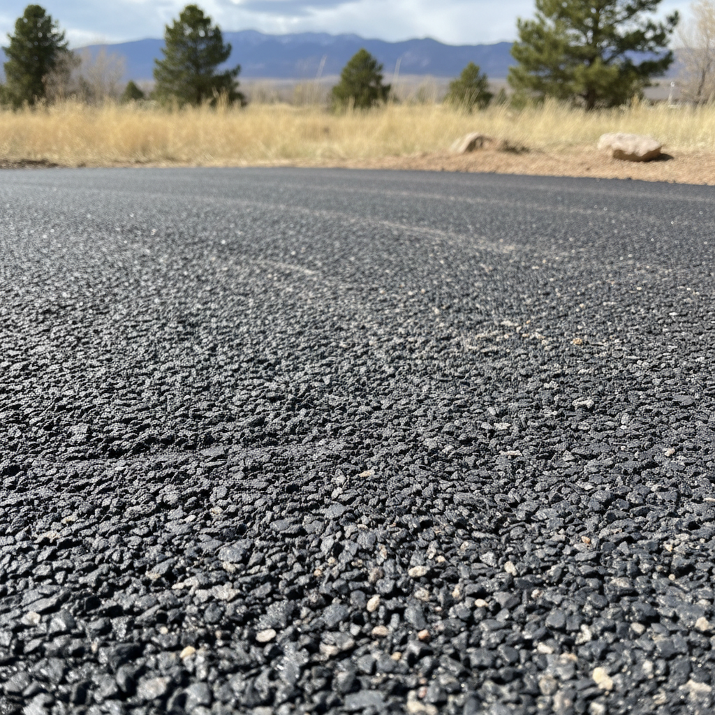 Completed asphalt milling work at a residential property in Denver, CO