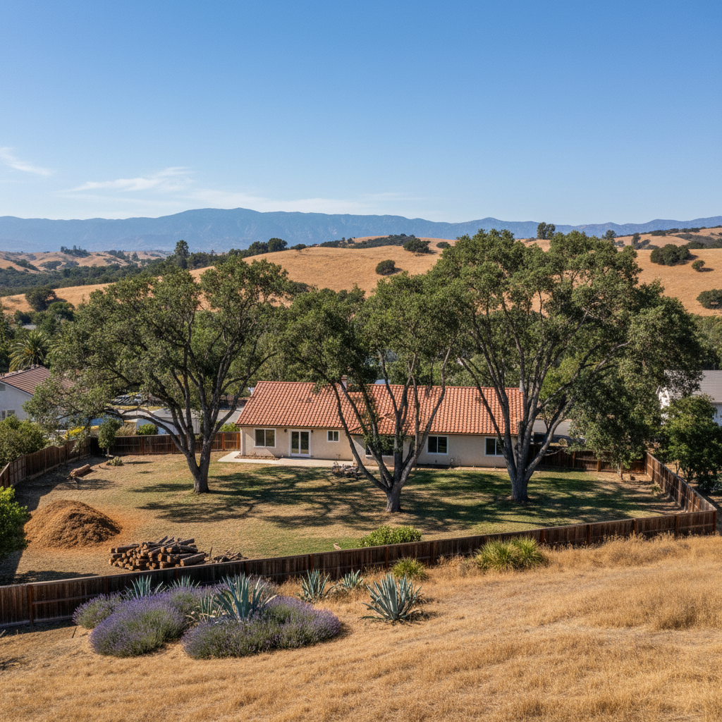 Completed tree trimming work at a residential property in Camarillo, CA