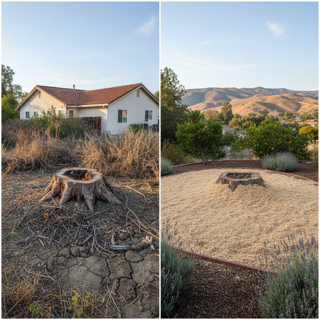 Completed stump grinding & removal work at a residential property in Camarillo, CA