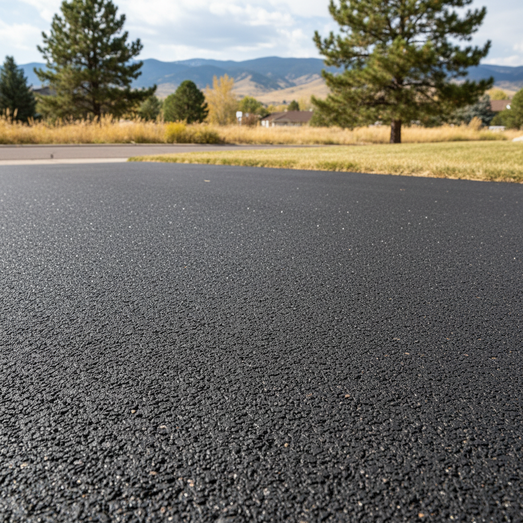 Completed asphalt milling work at a residential property in Loveland, CO
